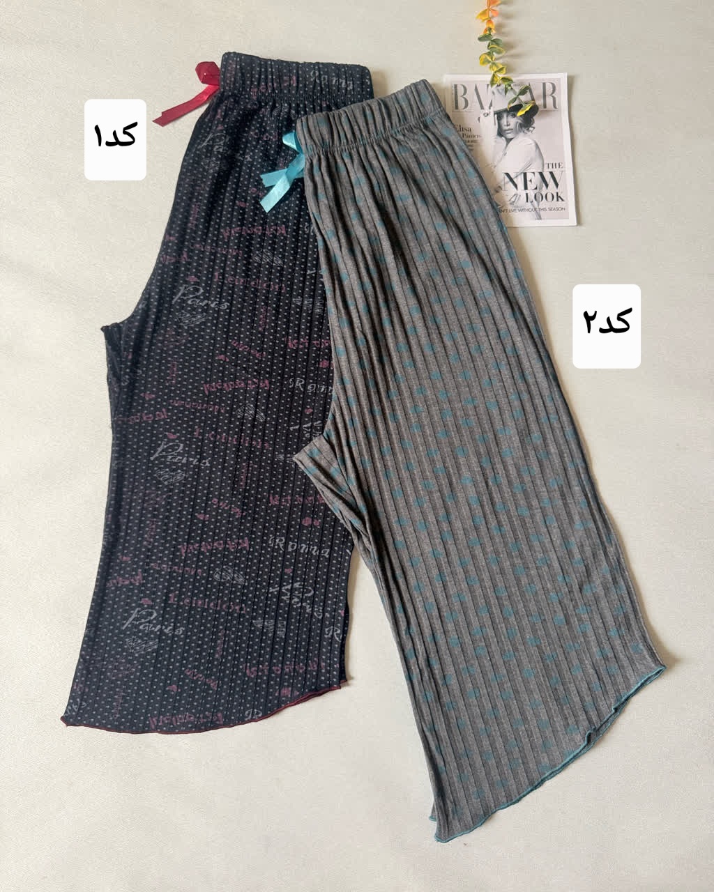 شلوارک کرکره ای مرغک دار